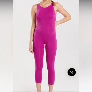 Gymshark STUDIO 7/8 ALL IN ONE hot pink jumper romper jumpsuit Size M